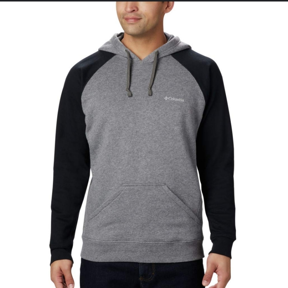 Columbia Hart Moutain II Mens Long sleeve Hoodie Size Medium Color Black & Grey